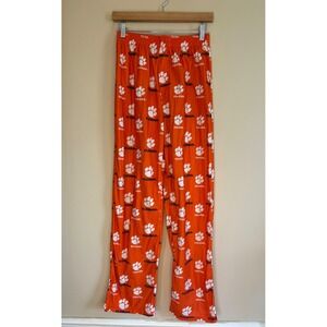 Clemson University Tigers Paw Print Orange Pajama Pants Loungewear YouthXL 18/20